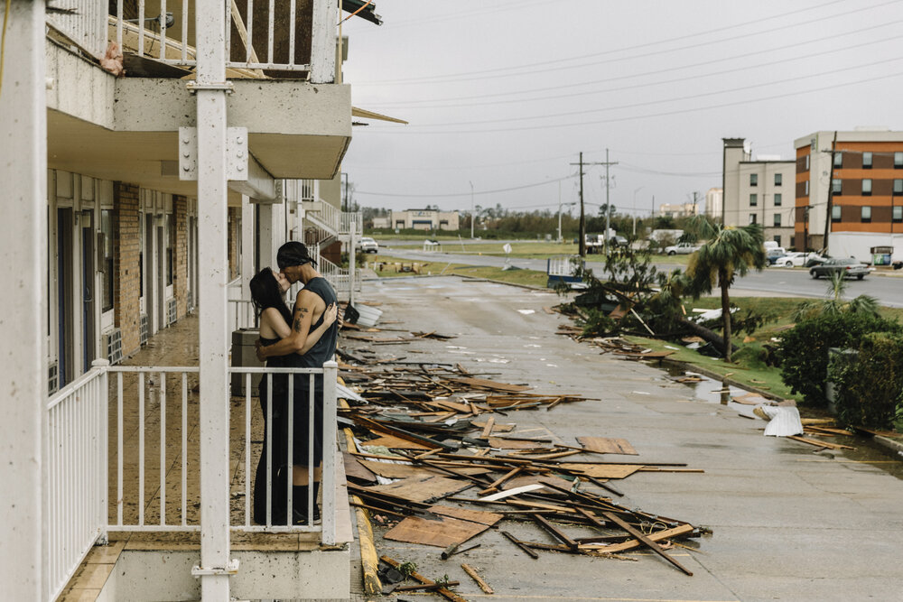  NYTSTORM - Lake Charles, LA - August 28, 2020 - Hurricane Laura's high winds and storm surge had a devastating impact on downtown Lake Charles and the surrounding area. 