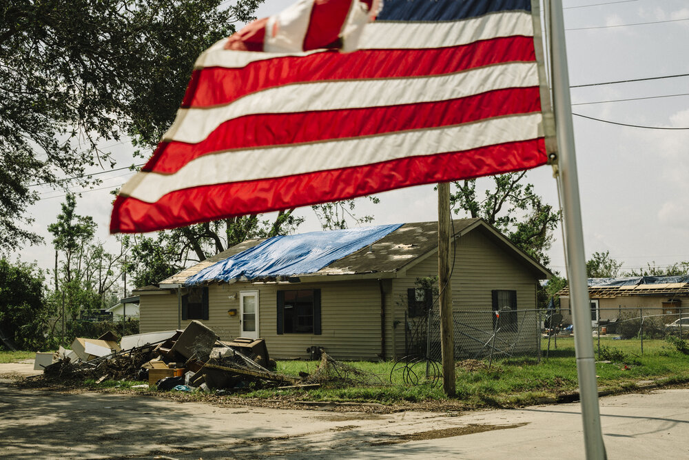  NYTSTORM - Lake Charles, LA - Oct. 11, 2020 - Lake Charles was hit hard by Hurricane Laura earlier this fall, and barely had a chance to begin the clearing and rebuilding process before Hurricane Delta swept through, knocking down trees and power li