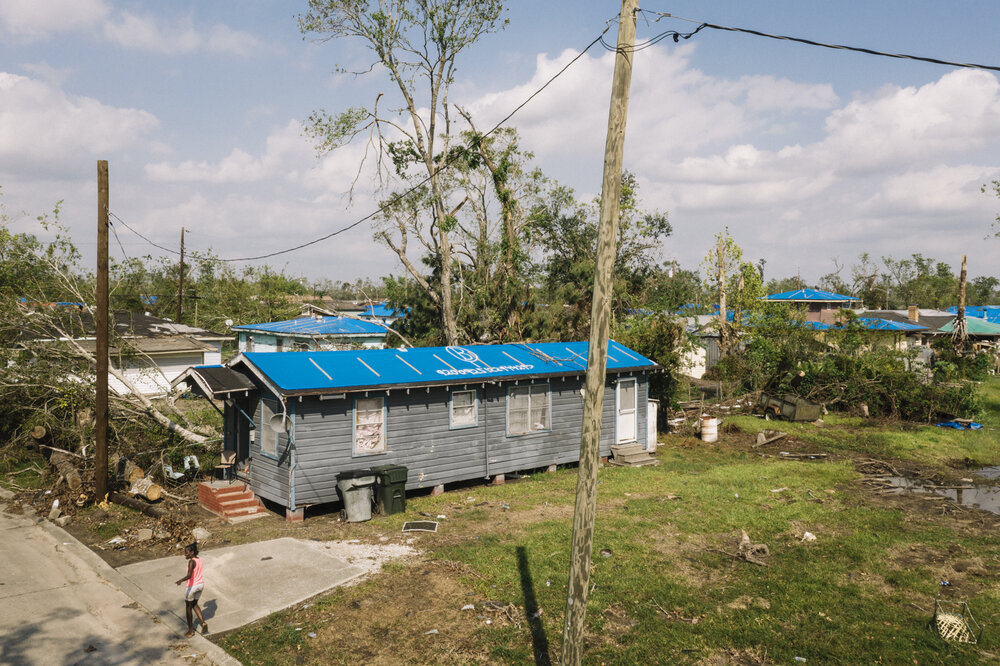  NYTSTORM - Lake Charles, LA - Oct. 11, 2020 - Lake Charles was hit hard by Hurricane Laura earlier this fall, and barely had a chance to begin the clearing and rebuilding process before Hurricane Delta swept through, knocking down trees and power li