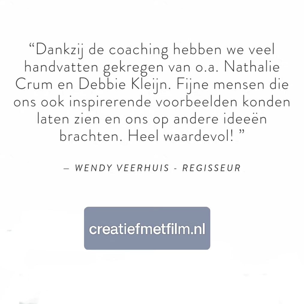 Filmmaker Wendy Veerhuis ging samen met werkpartner Michiel Verheugd aan de slag met diverse documentaireplannen. Mede dankzij  coaches Nathalie Crum en Debbie Kleijn is het gelukt om flinke stappen te zetten als creatief bedrijf (5 Graden Oost) en a