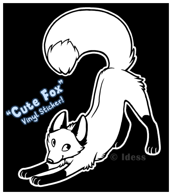 Cute Fox Vinyl Decal