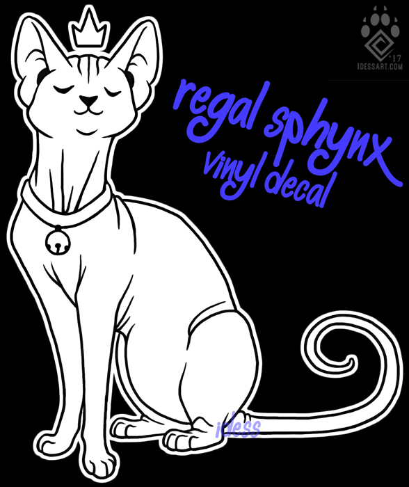 Regal Sphynx Vinyl Decal
