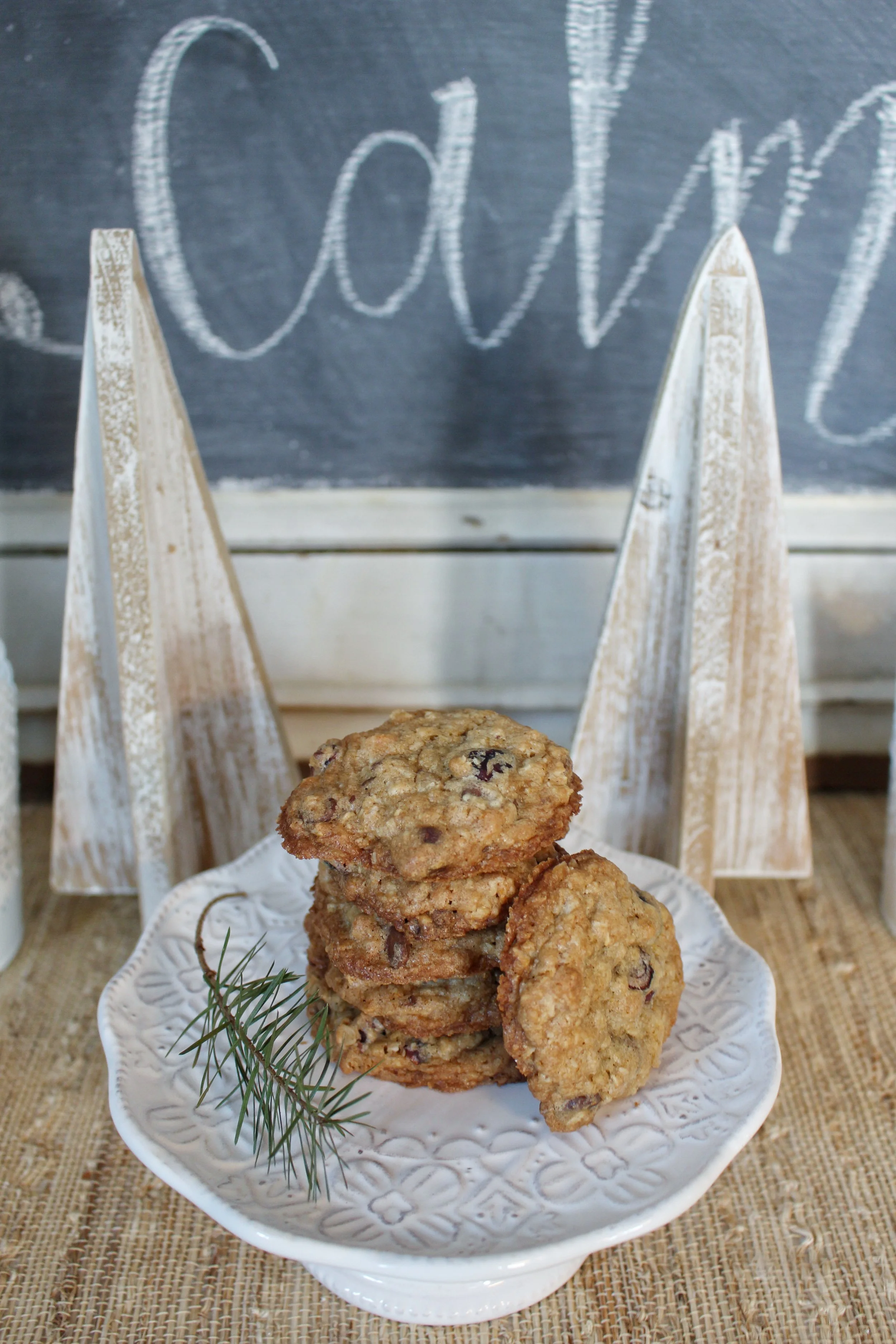 Triple Chocolate Cranberry Oatmeal Cookies