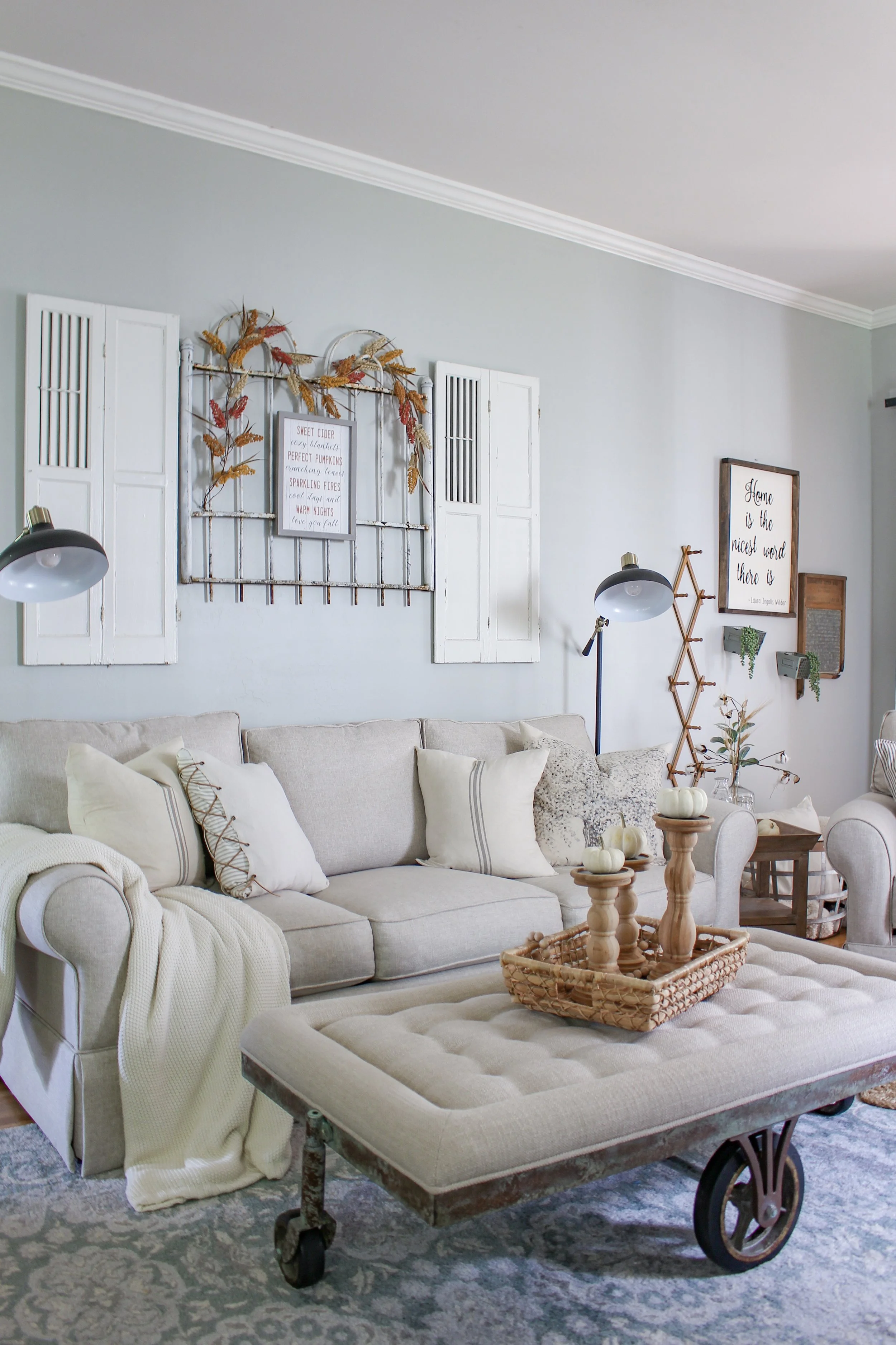 Cottage Farmhouse Fall Living Room