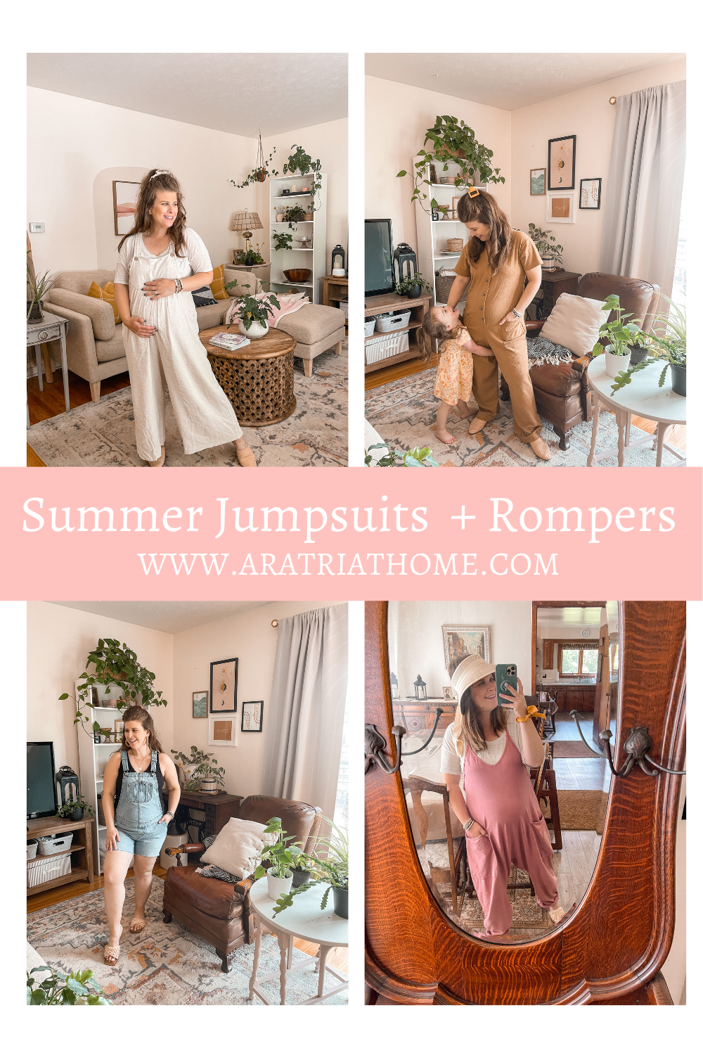 One-piece outfits, like jumpsuits & rompers, make for easy summer