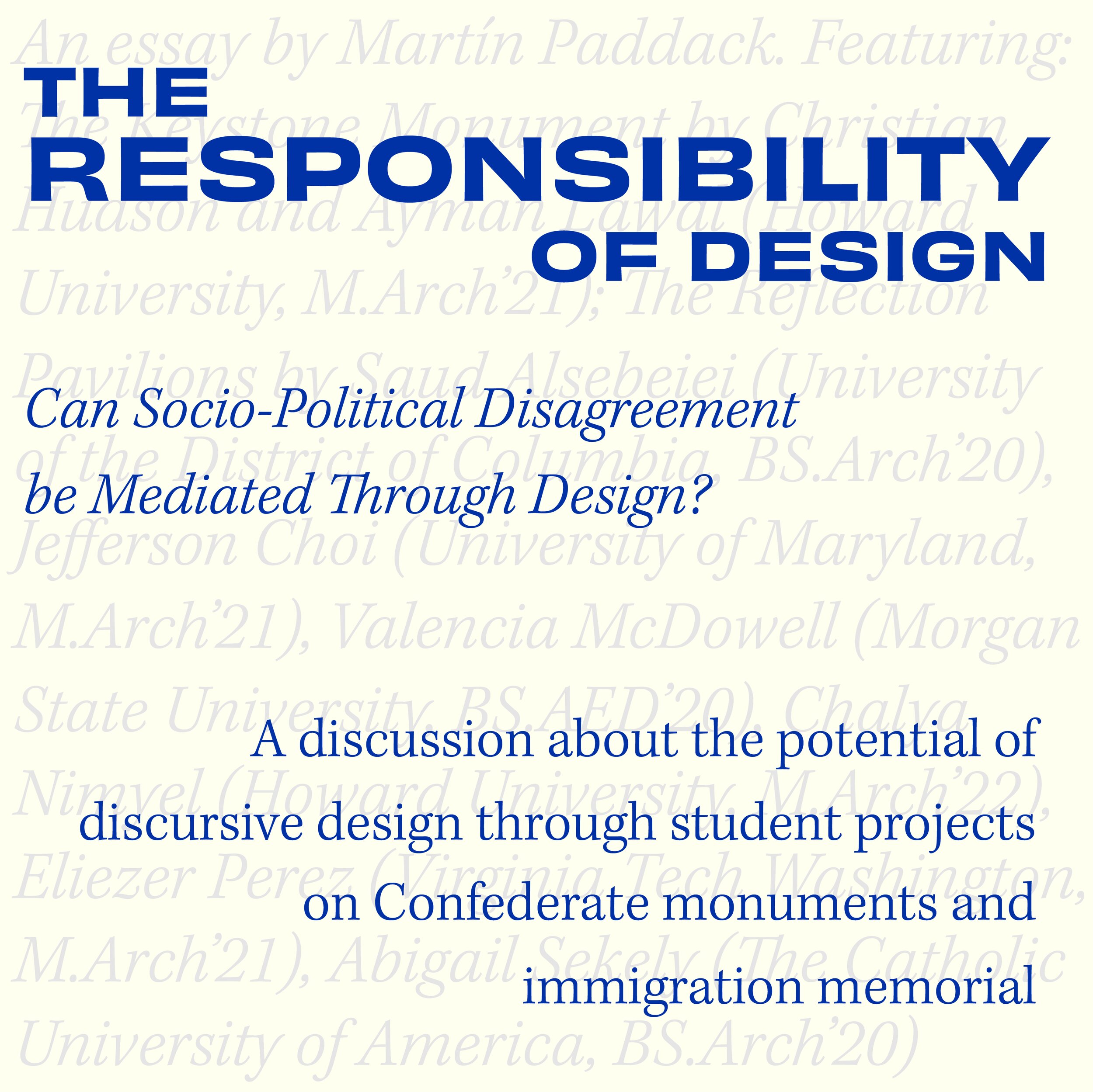 The Responsibility of Design