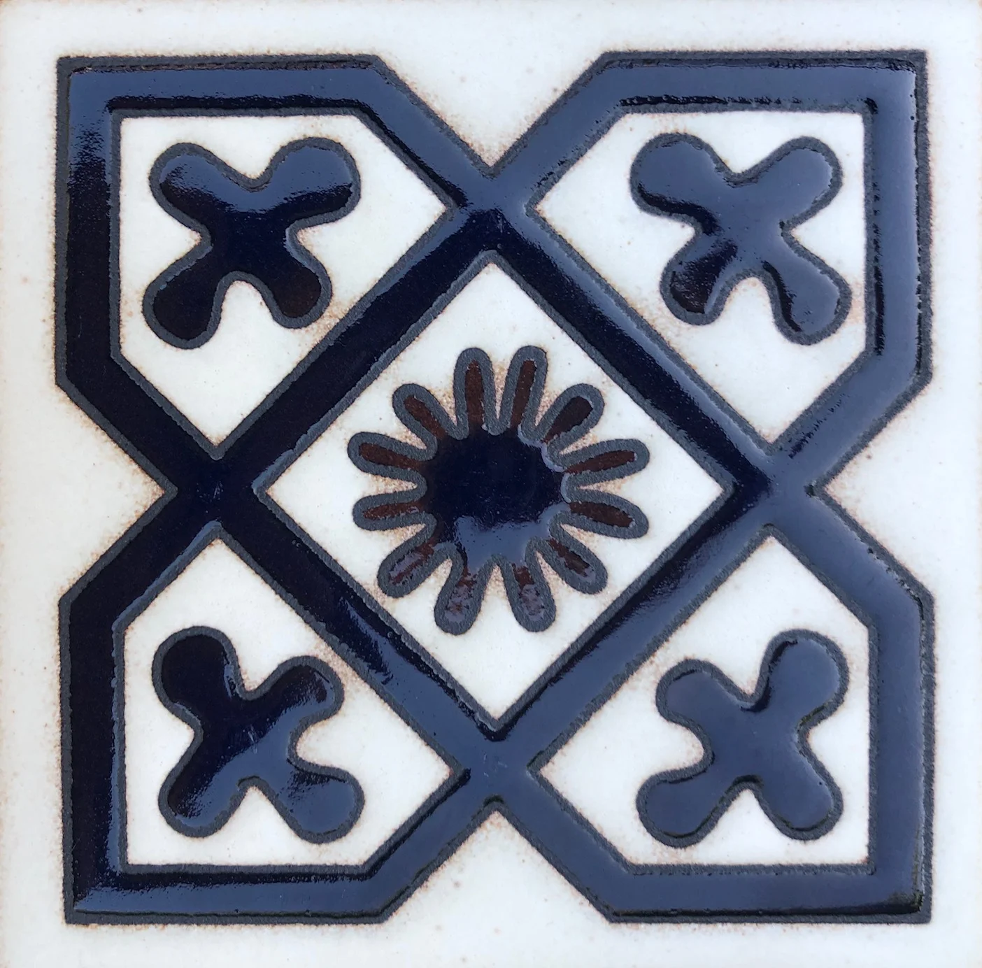 Blue and White Geometric Deco