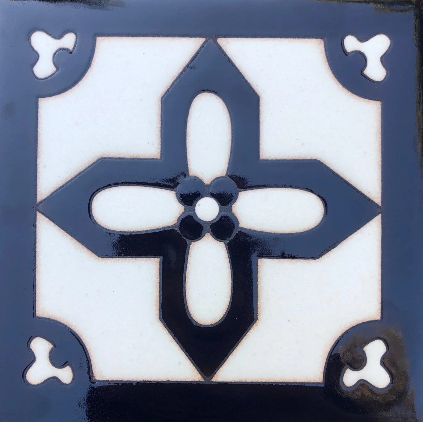 Blue and White Cross Deco
