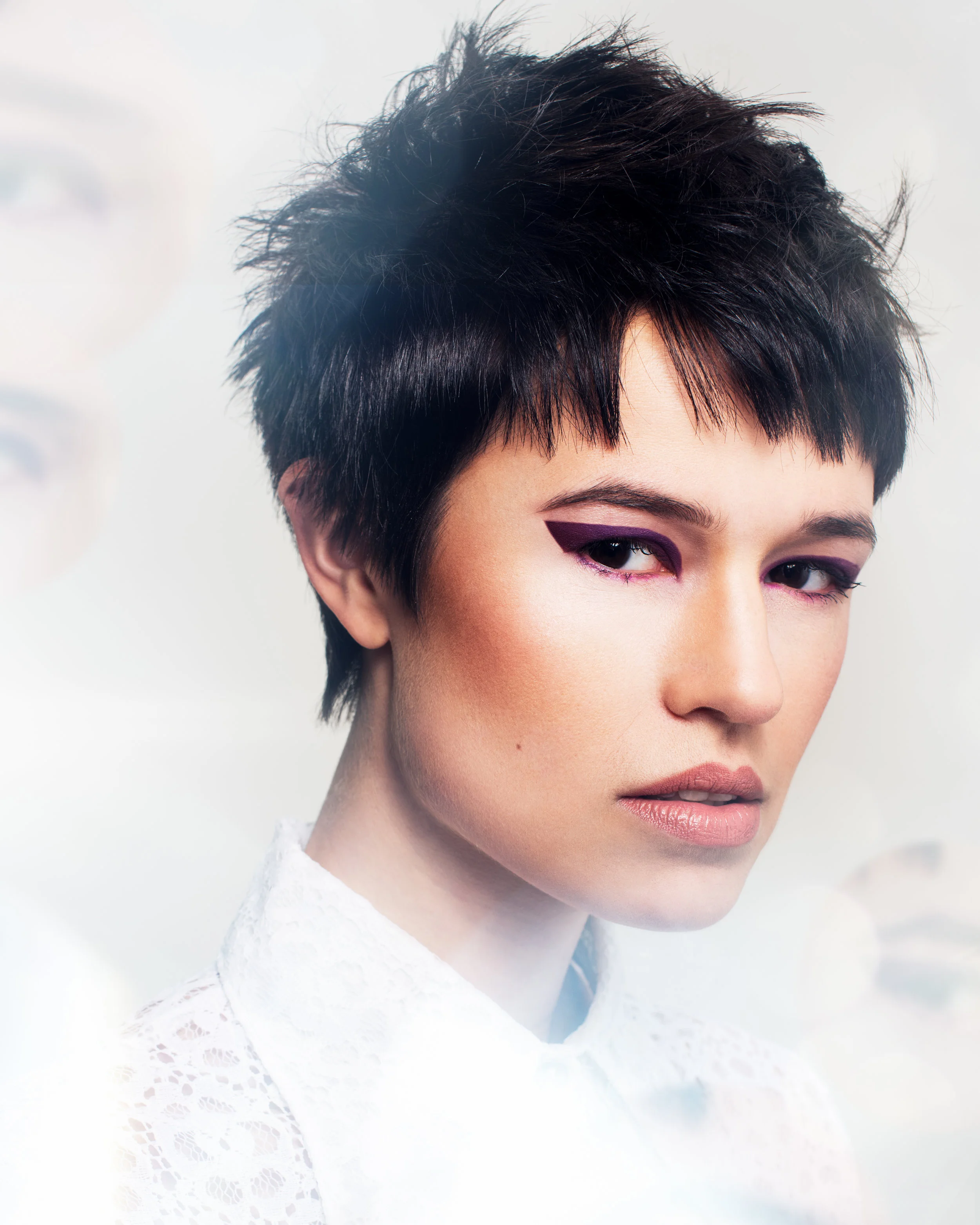  Short cropped hair cut by Jesus Oliver photographed by Chris Bulezuik 