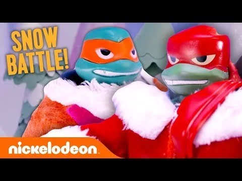 TMNT ACTION FIGURES VS SNOWMEN!