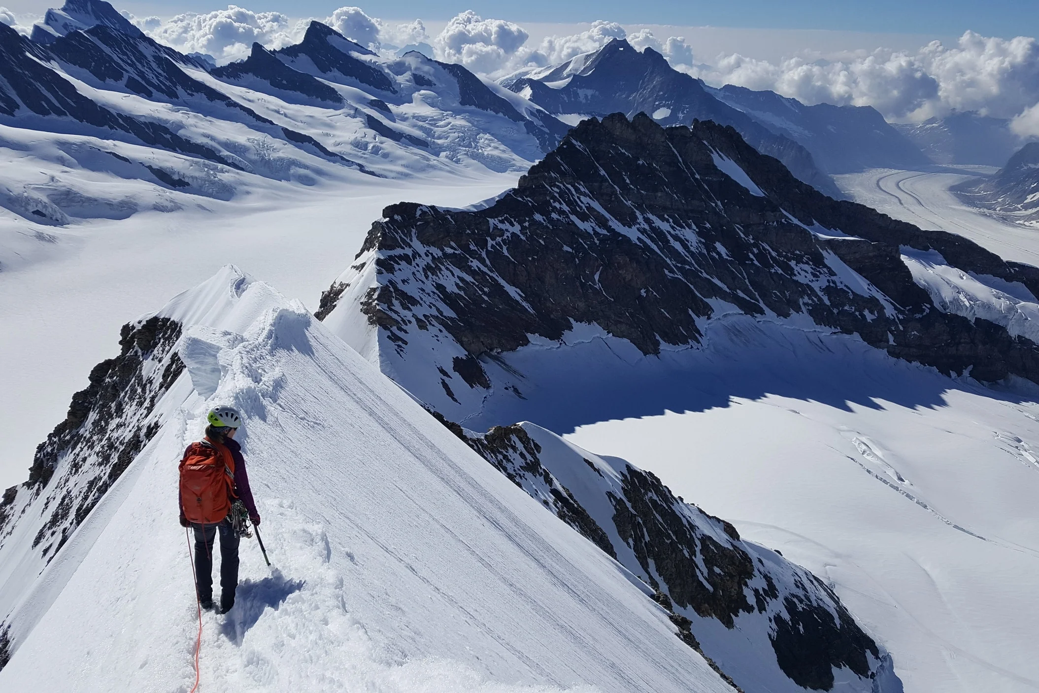 Rebecca Coles, descending the Monch.jpg