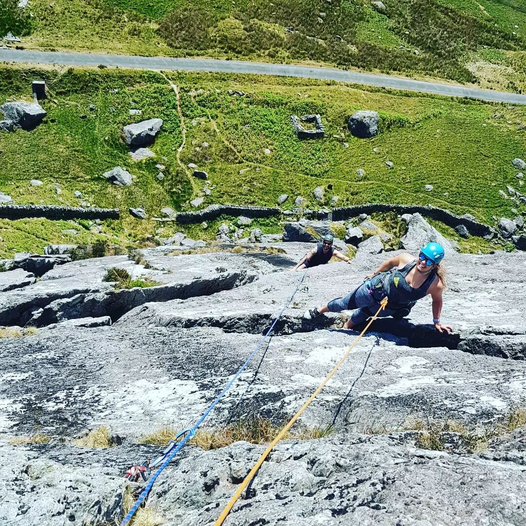 The last week I've been working for RAF Mountaineering Association @rafmountaineer on their North Wales meet. I've been out with various lovely folk taking them multi pitch climbing, teaching sport climbing skills, looking at developing leading, ML r