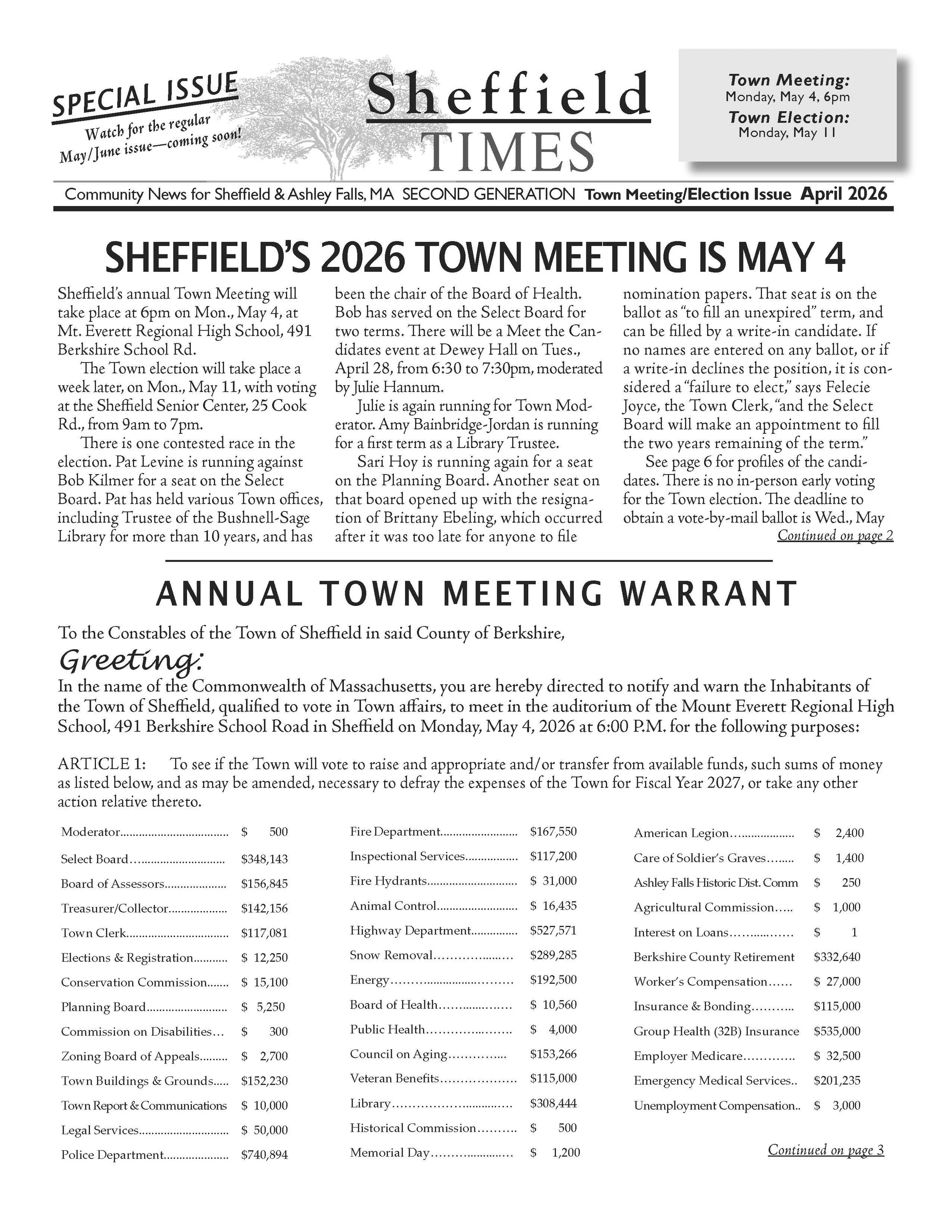 Annual Town Meeting &amp; Election Special 26