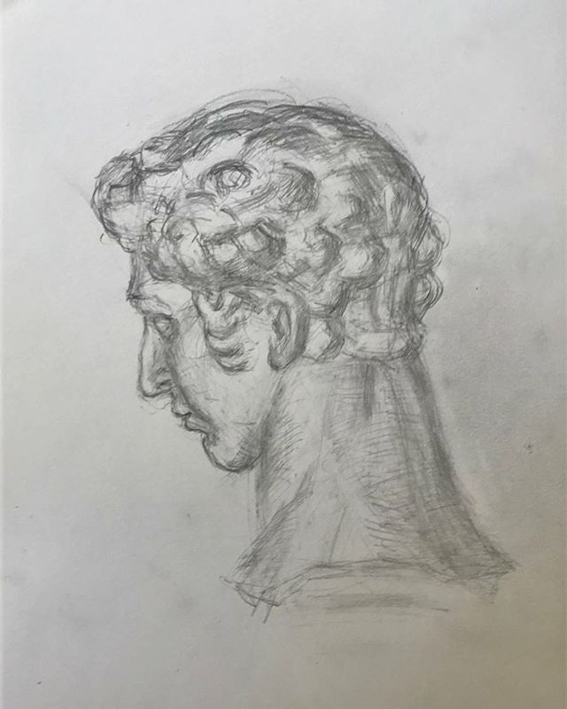 Another angle of Giuliano Medici by Michelangelo. #boristyomkin #giulianomedici #michelangelo #michelangelobuonarroti #academicart #academicdrawing #castdrawing #pencilsketch #pencildrawing #graphiteart #graphitedrawing #classicalart