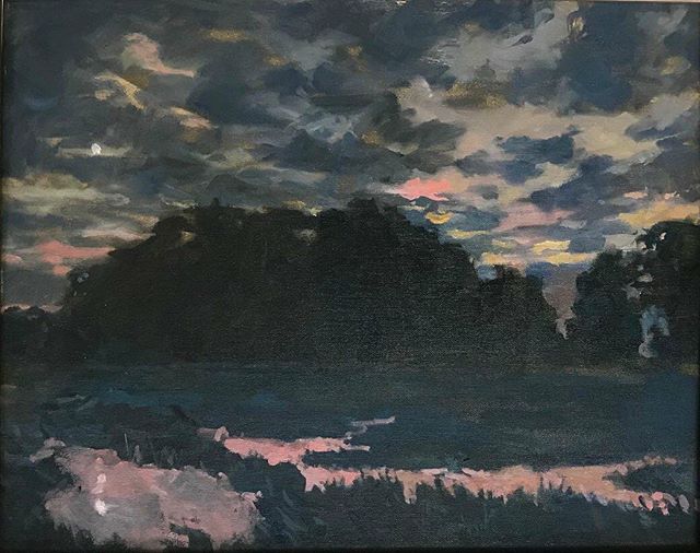 Rowayton, CT  reworked this painting from a long time ago. #rowayton #rowaytonct #landscapeart #landscapeartist #landscape_lovers #newenglandartist #impressionism