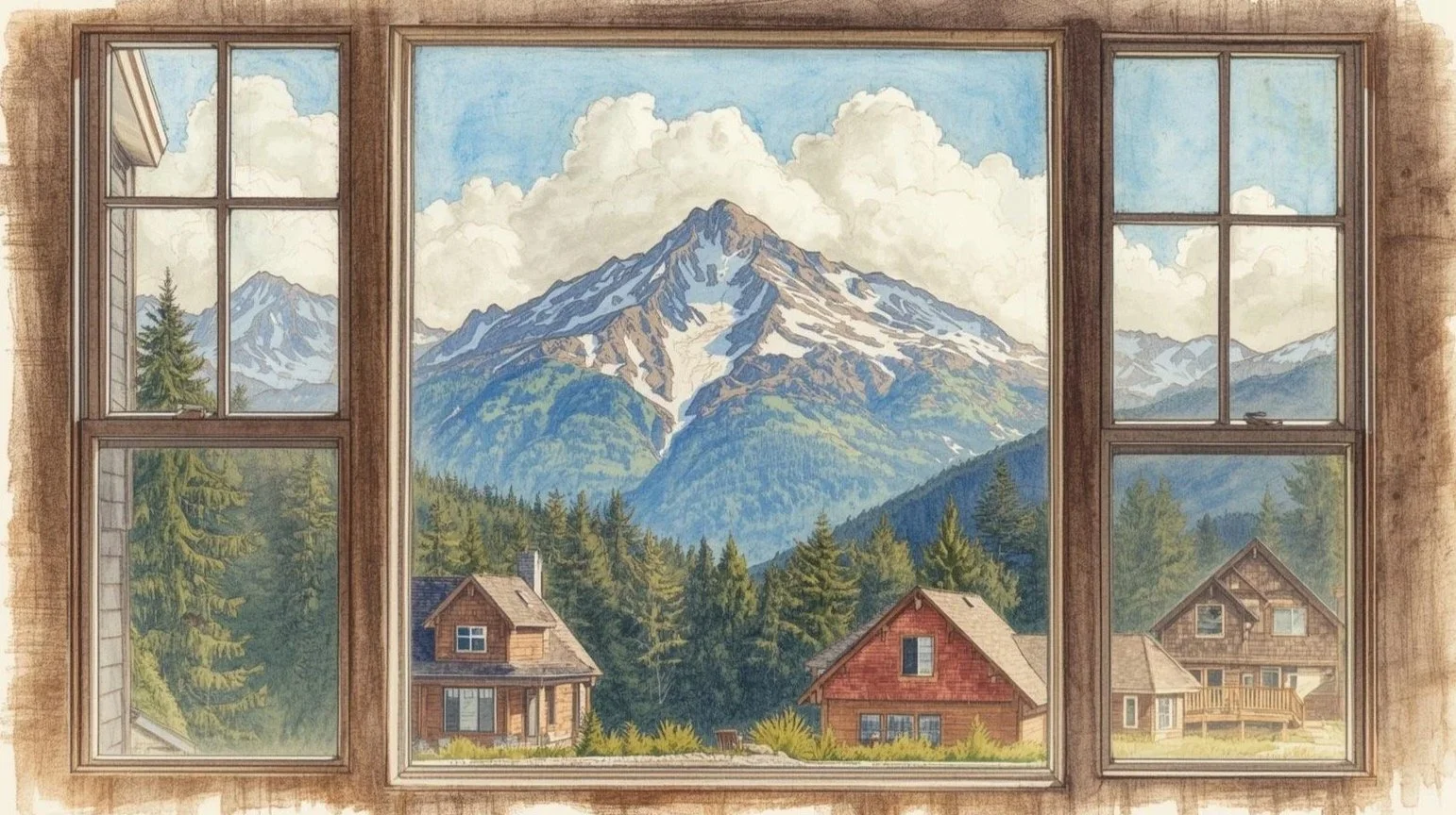 Residential home with freshly cleaned windows in Sisters Oregon