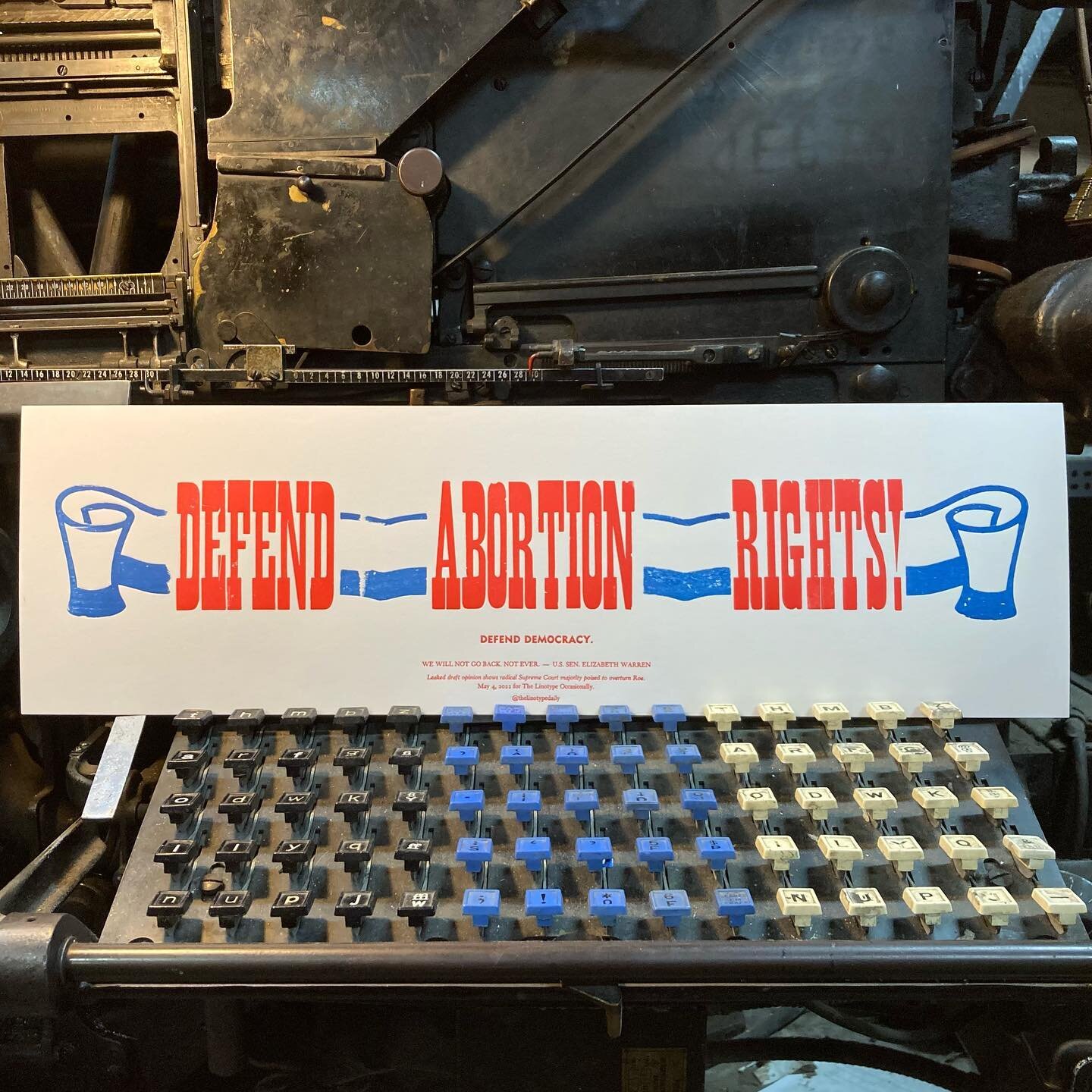 &quot;How dare they? How dare they tell a woman what she can do and not do with her own body? How dare they? How dare they try to stop her from determining her own future?&quot; - VP Kamala Harris speaking last night. #letterpress #linotype #woodtype