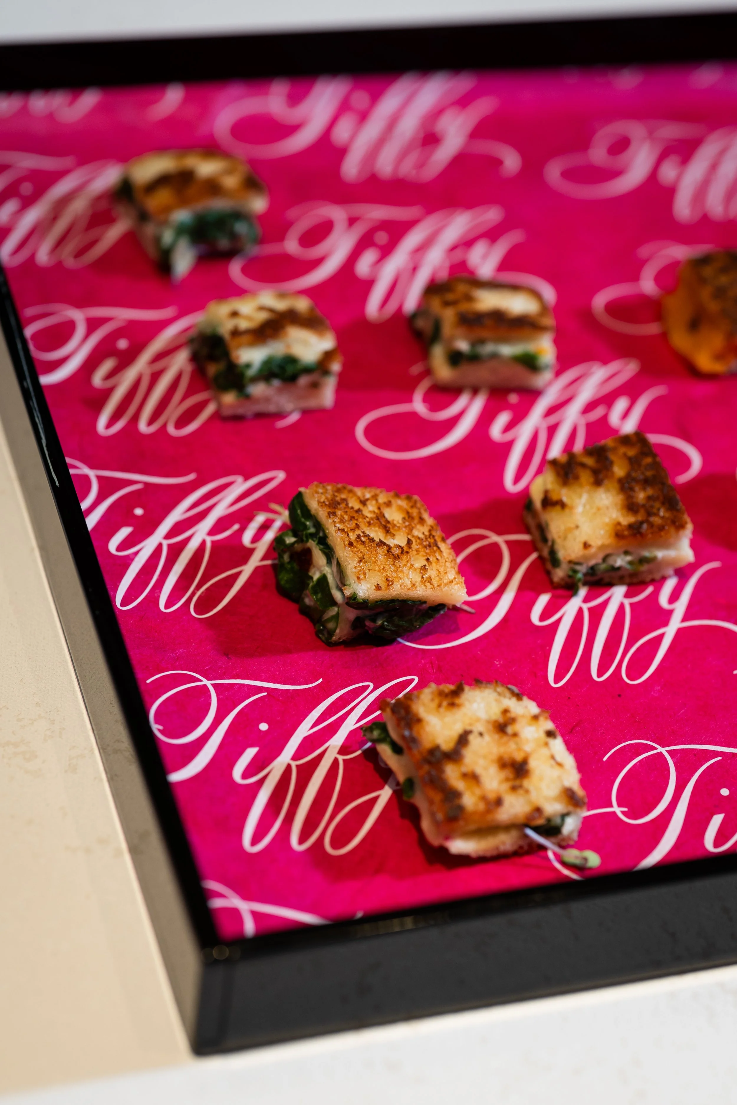 custom hors d'oeuvres serving platter paper insert Dallas Fort Worth