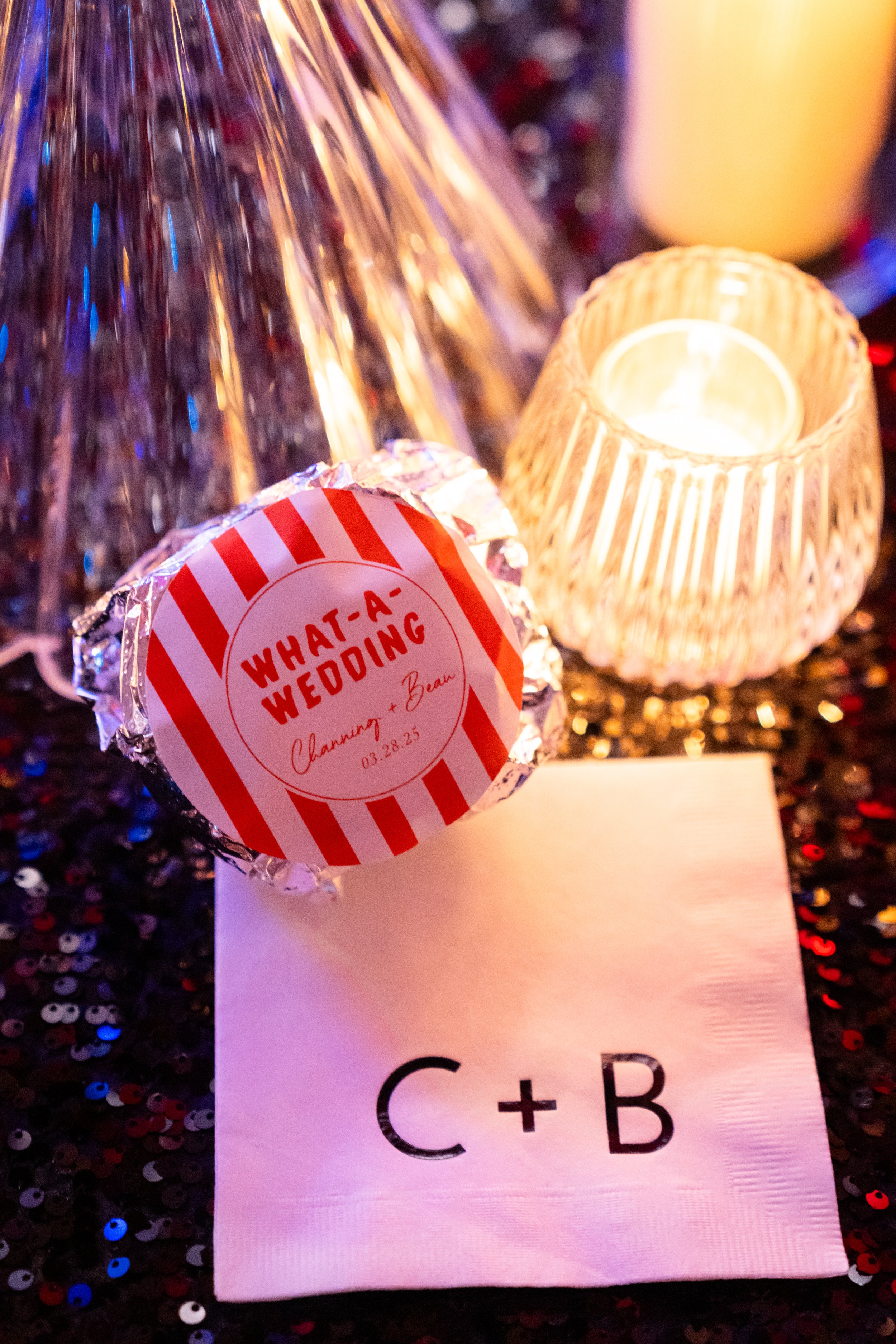 custom wedding event favor sticker Dallas Fort Worth