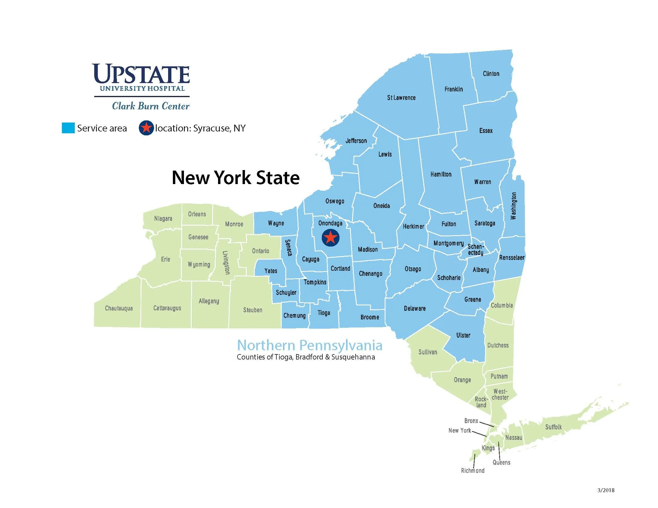 Coverage Area — Burn Foundation of Central New York