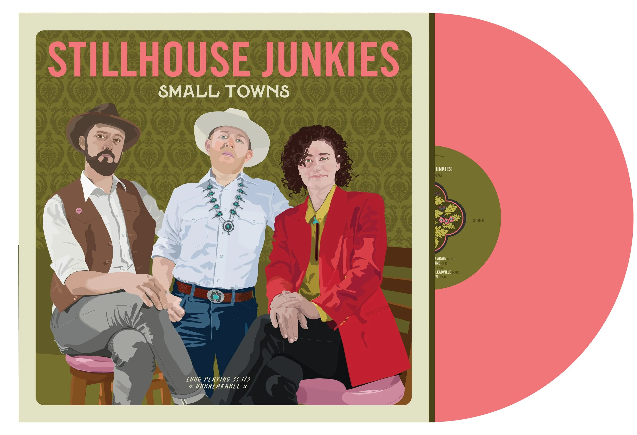 Stillhouse Junkies "Small Towns" album, vinyl cover image