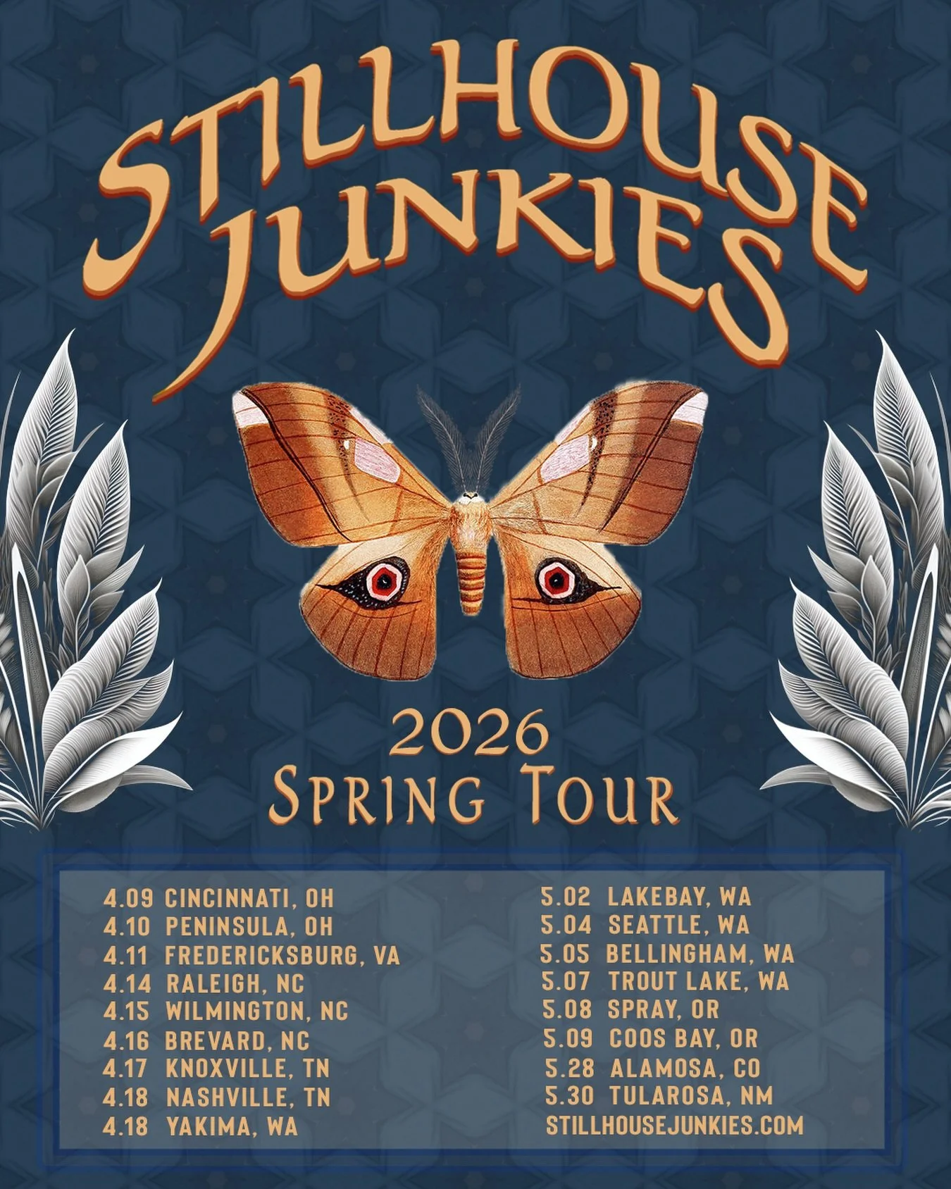 **NEW DATES ADDED TO SPRING TOUR!

5/1 Yakima, WA Happy Hen Barn Concerts **
5/2-3 Lakebay, WA (Sold out!)
5/4 Seattle, WA @royalroomseattle 
5/5 Bellingham, WA @newprospecttheatre **
5/7 Trout Lake, WA @troutlakehall w/ @dadweedpdx 
5/8 Spray, OR @s