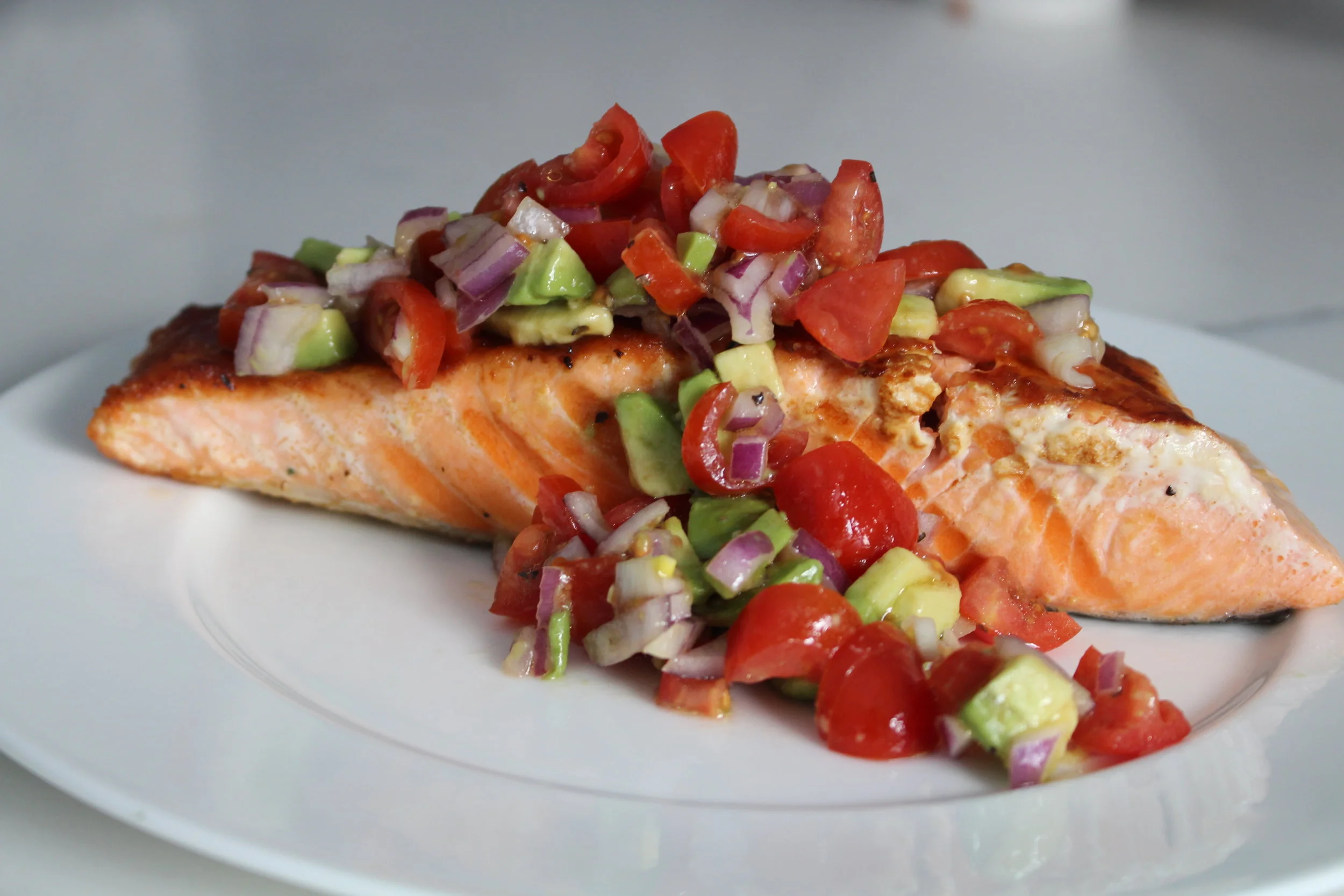 Salmon with Avocado Salsa 
