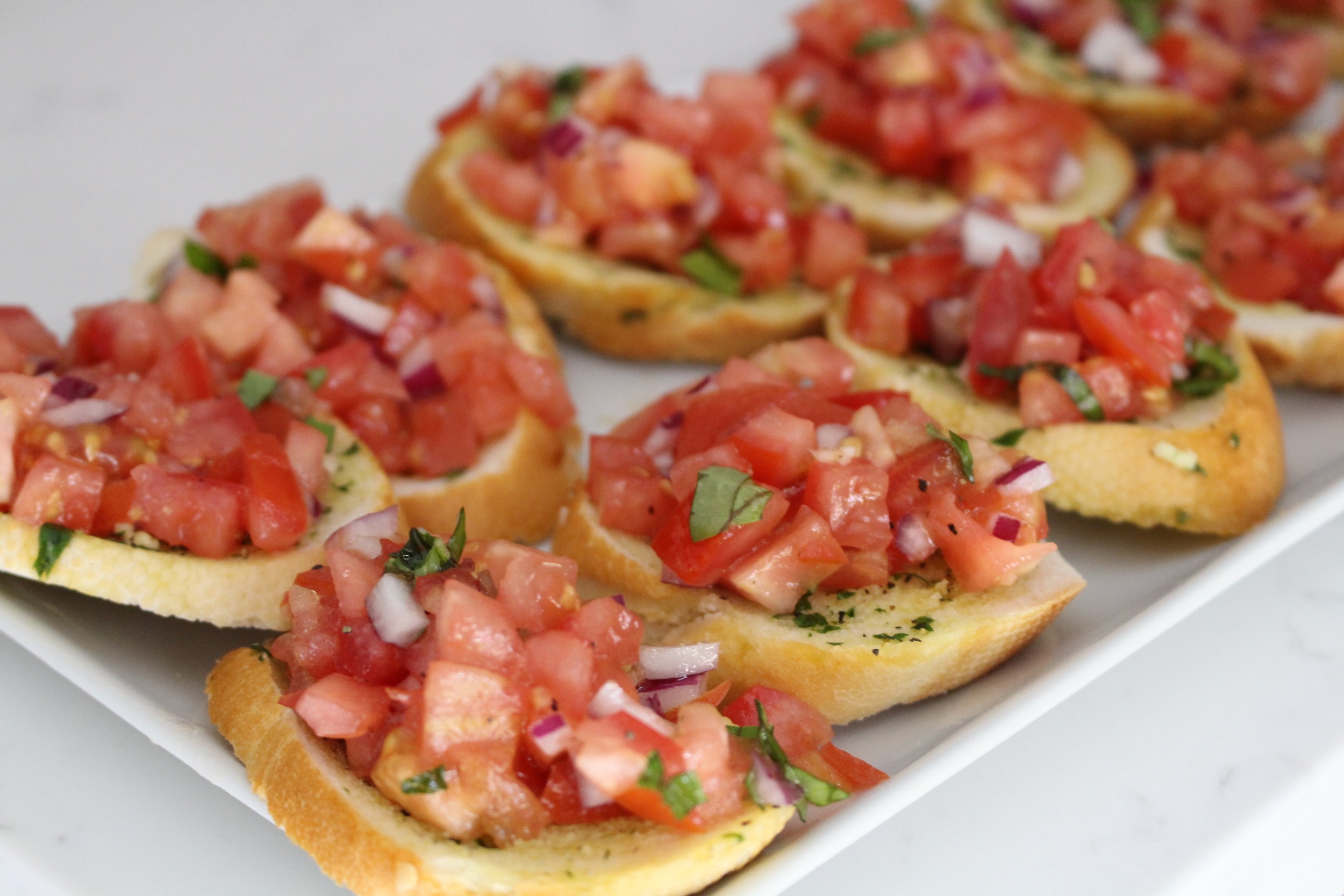 Bruschetta on Garlic Bread