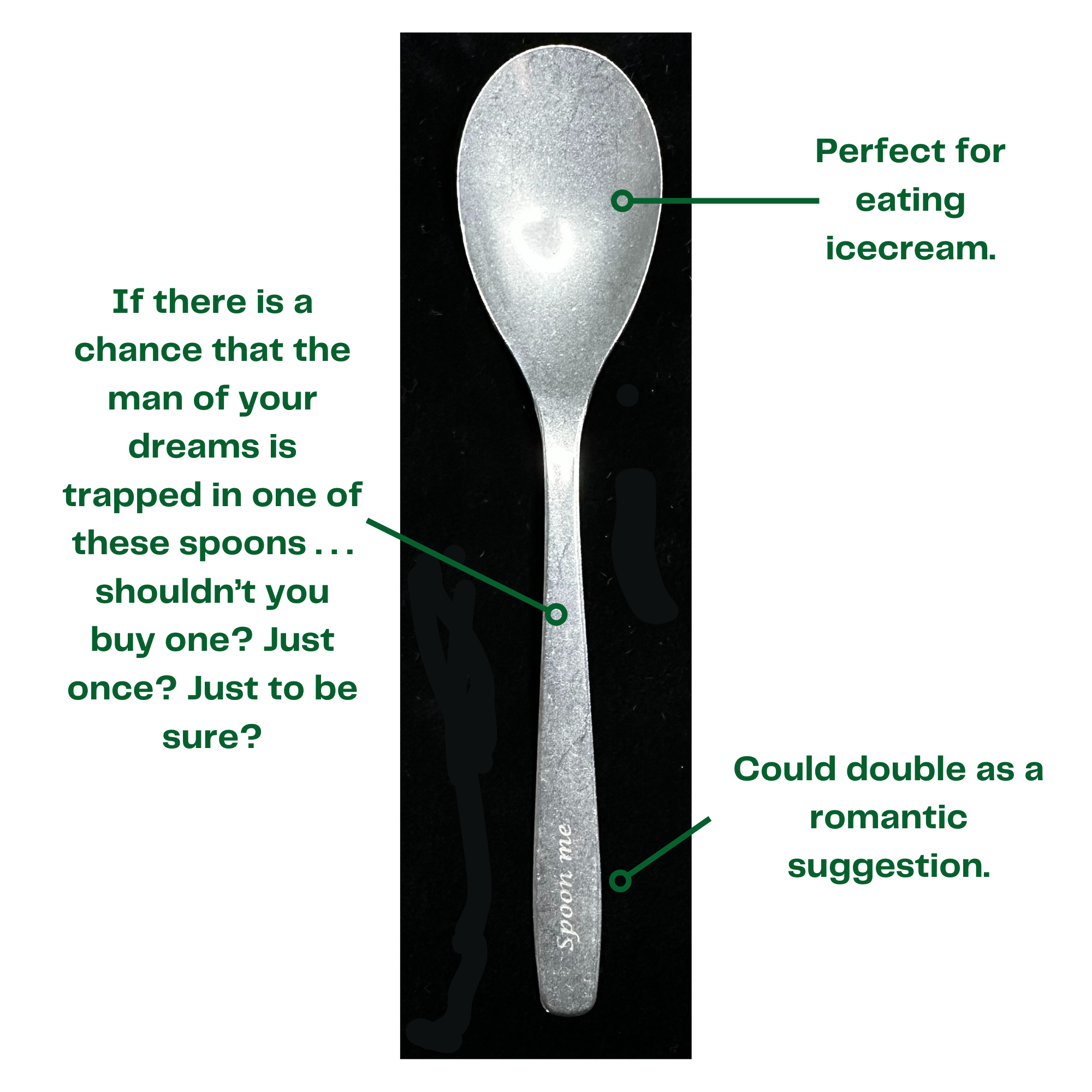 Engraved Spoon: Limited edition:  shipping included (USA only) (sentient romance swag)