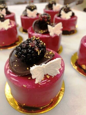 Cassis Mousse Pastry