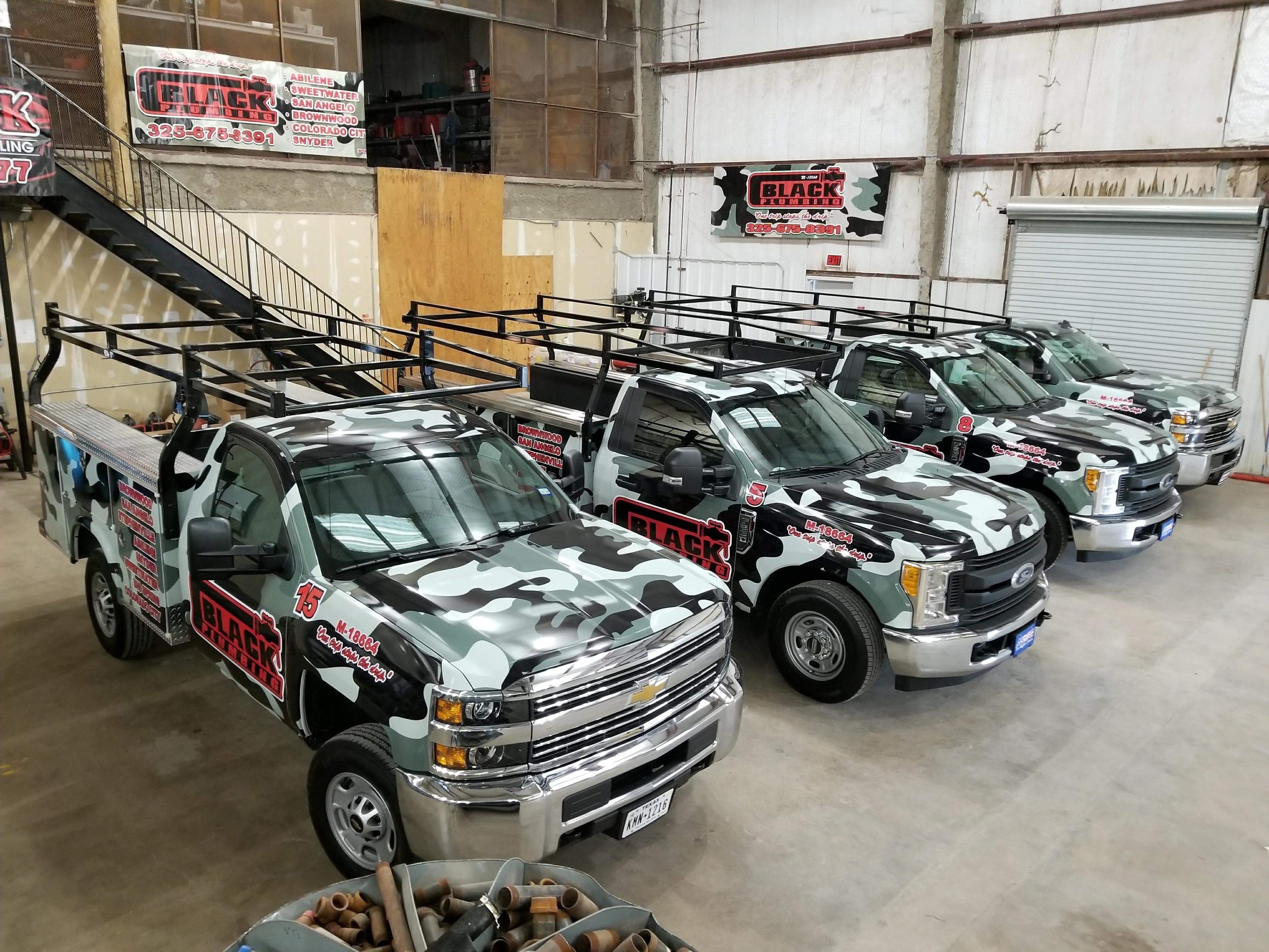 Black Plumbing Full Fleet Wraps