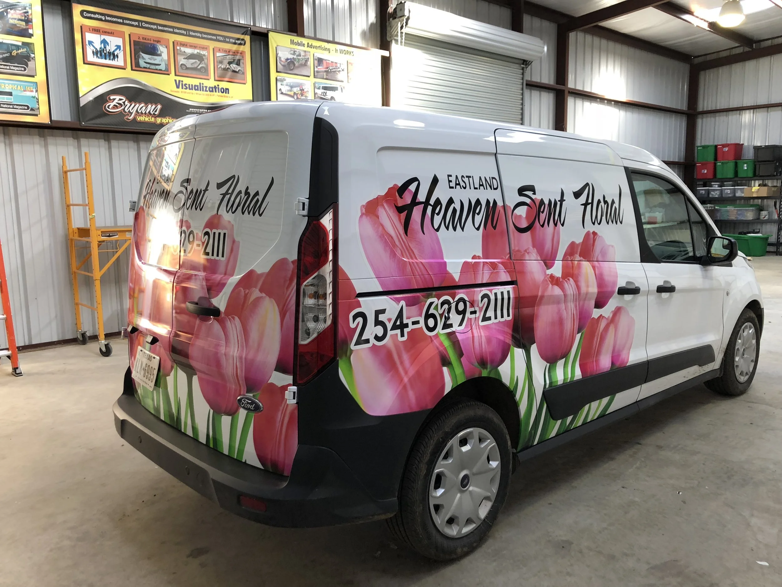 Floral Partial Cargo Van Wrap