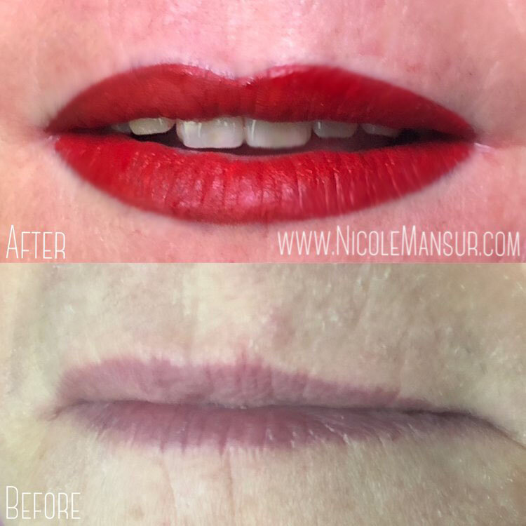 Top more than 73 permanent lip tattoo before after super hot - in ...