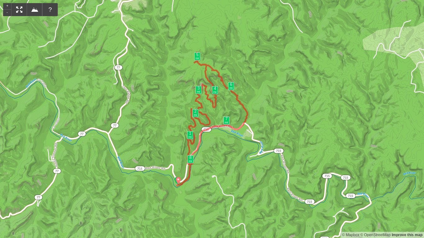 Map of Indian Staircase Loop and campsite exploration hike