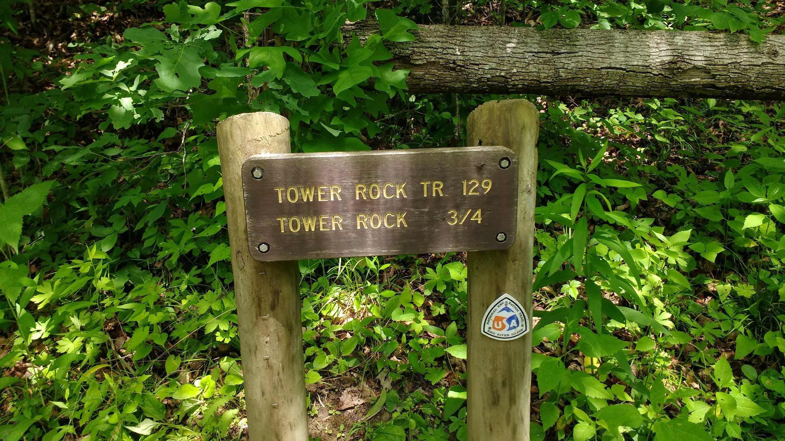 Sign for Tower Rock Trail