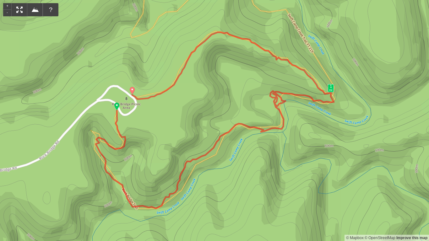 Map of Rock Bridge Arch Trail