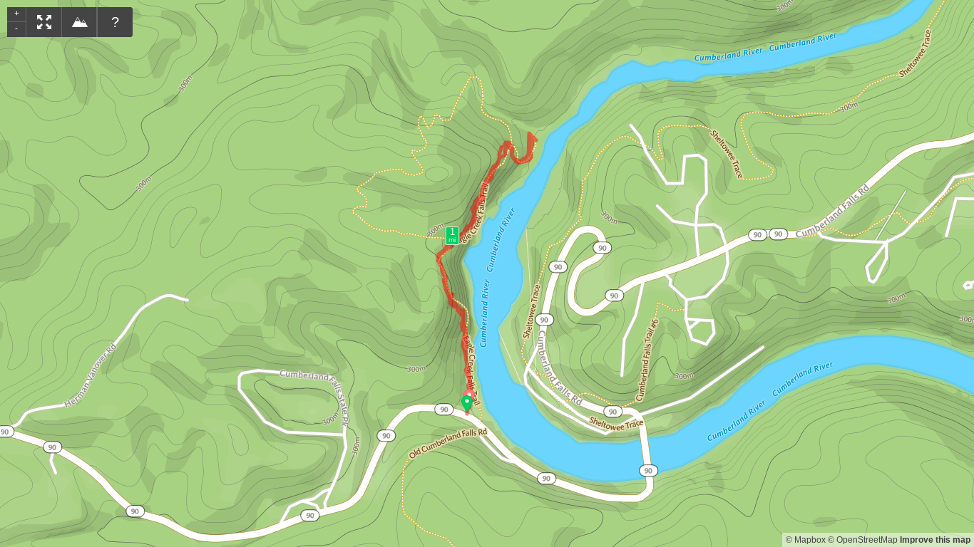 Map of Eagle Falls hike