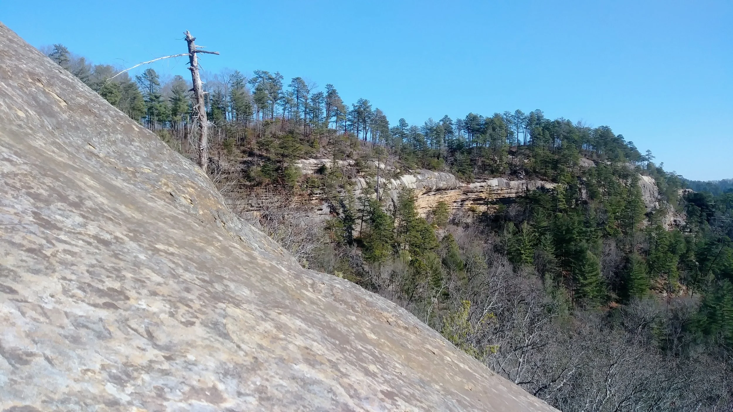 The steep descent on Indian Staircase