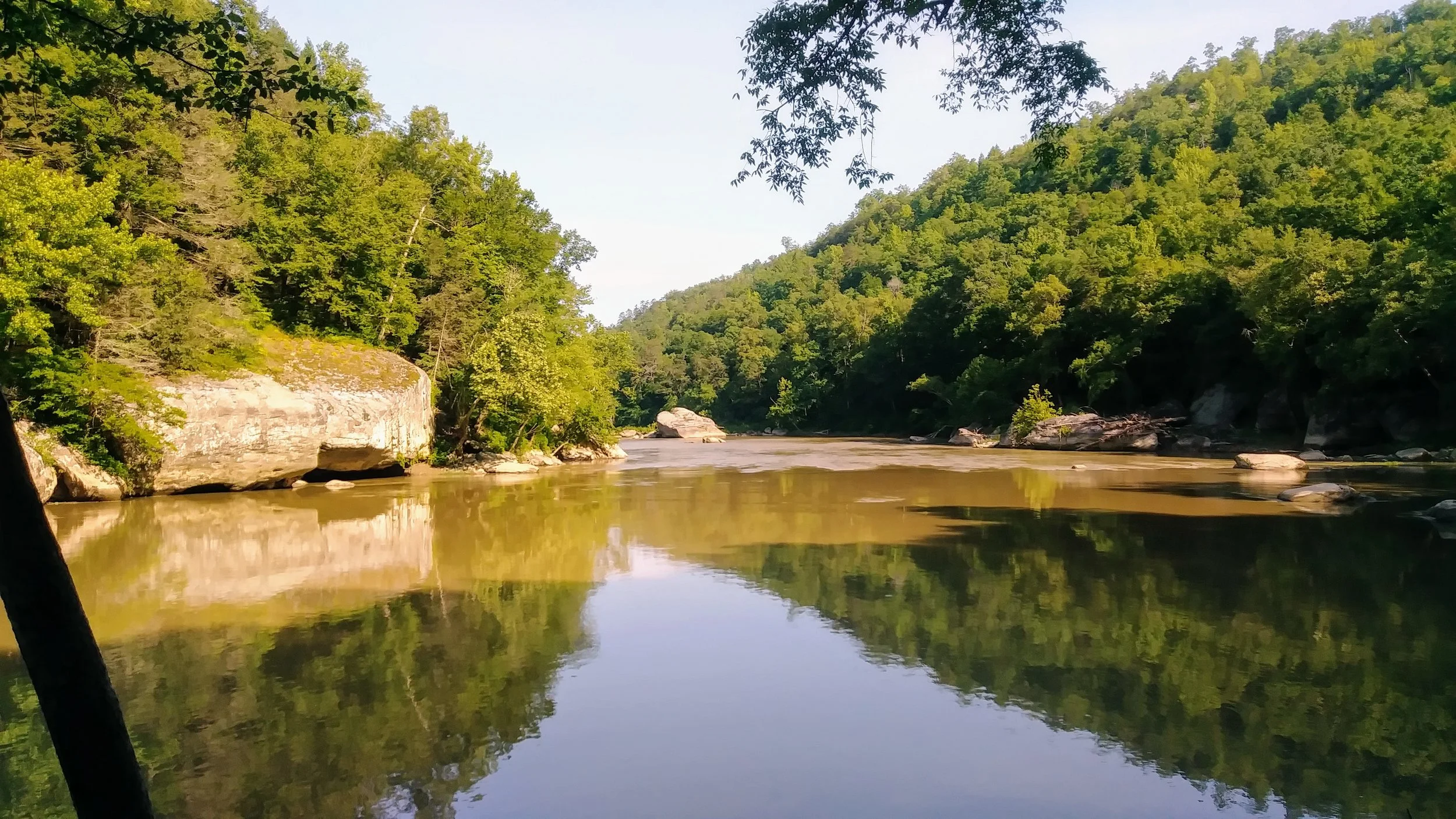 A calm bend in Cumberland River from Sheltowee Trace