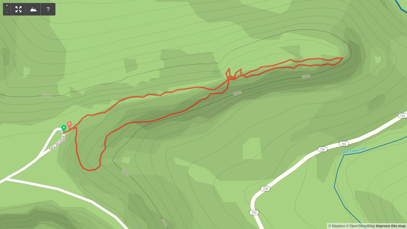 Map of Sky Bridge Trail