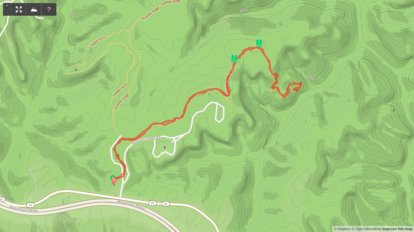 Map of Silvermine Arch Trail