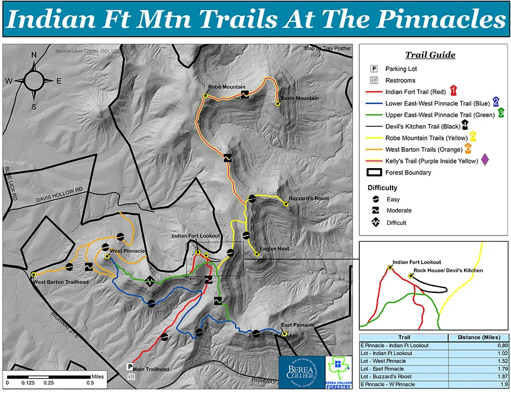 Indian Fort Mountain Map from Berea College (download link in overview section)