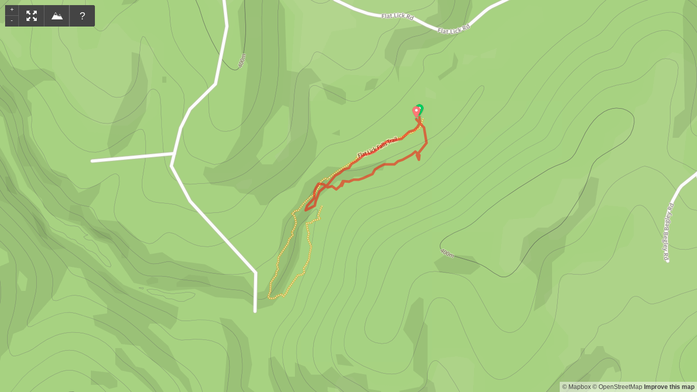 Map of Flat Lick Falls Hike - Kentucky Hiker Project.png