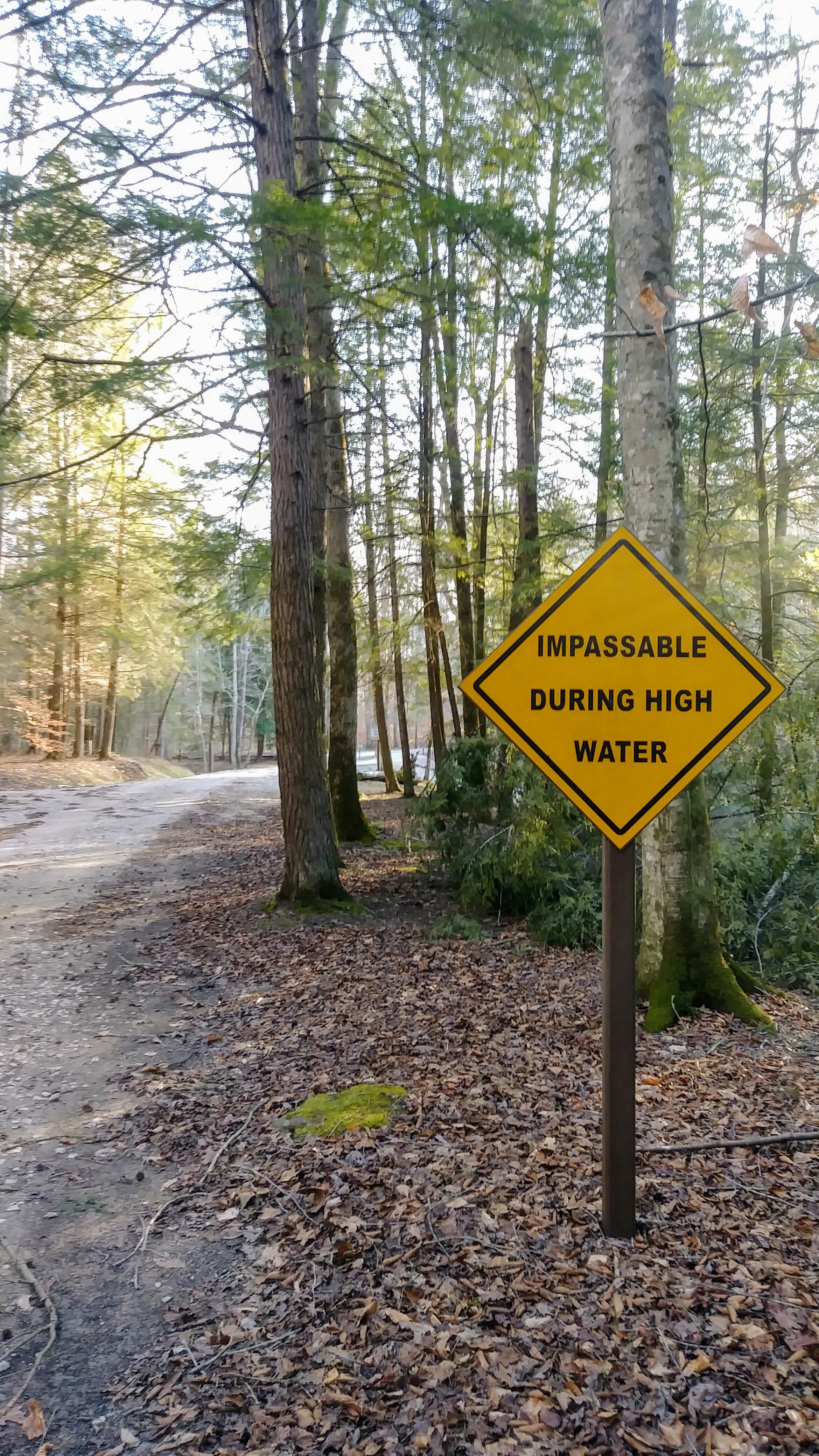 Turkey Foot Cascade - High Water Warning Sign - Kentucky Hiker Project.jpg