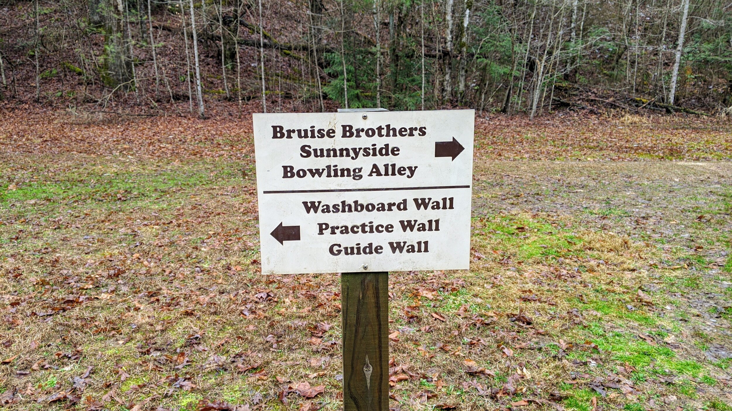 Trail Sign Across Bridge on South Trail at Muir Valley - Kentucky Hiker Project.jpg