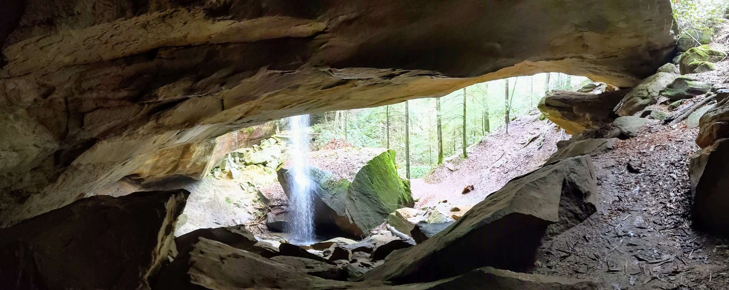 Whittleton Arch Falls from Under Whittleton Arch - Kentucky Hiker Project.jpg