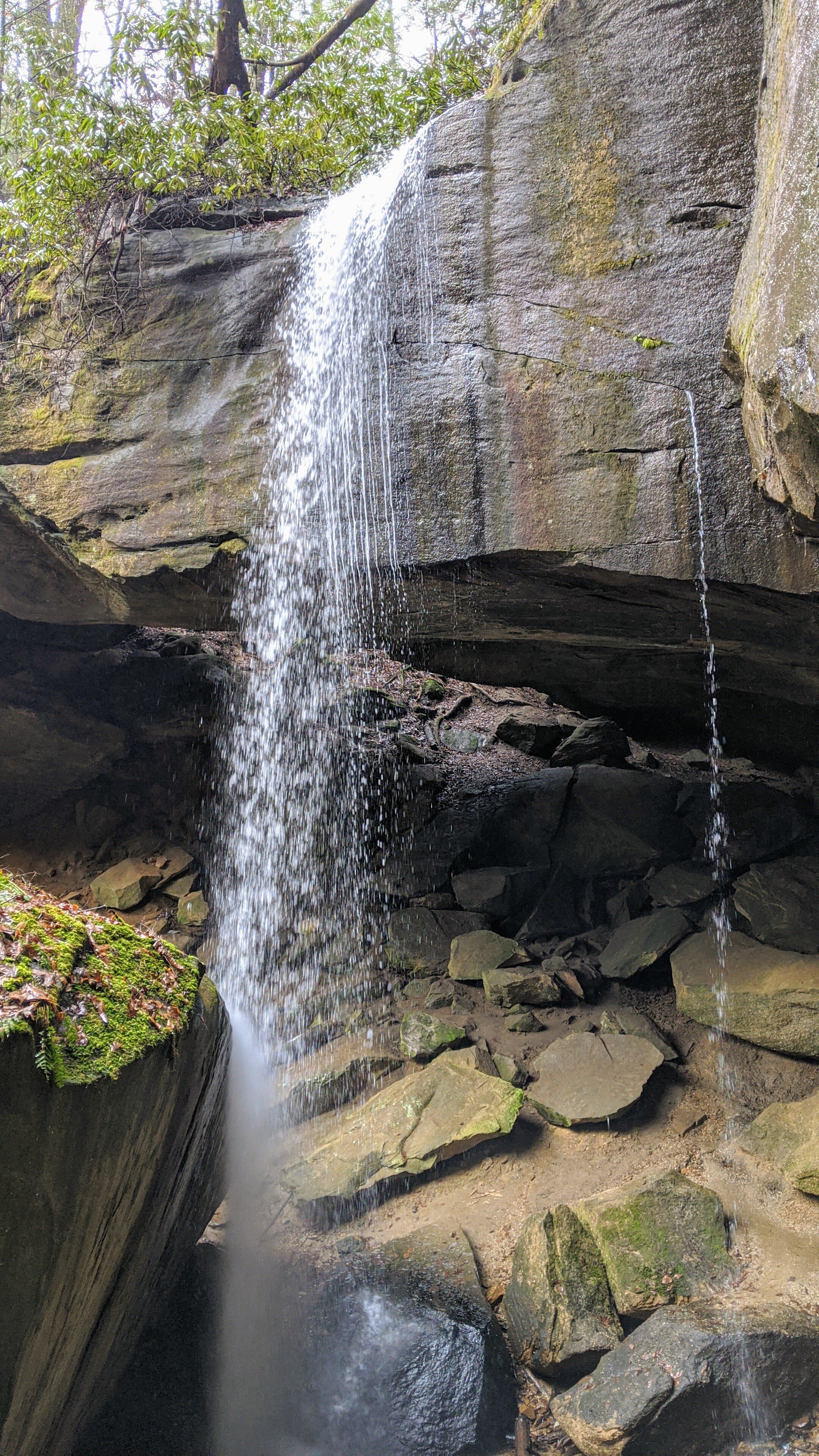 Whittleton Arch Falls from Right Approach - Kentucky Hiker Project.jpg