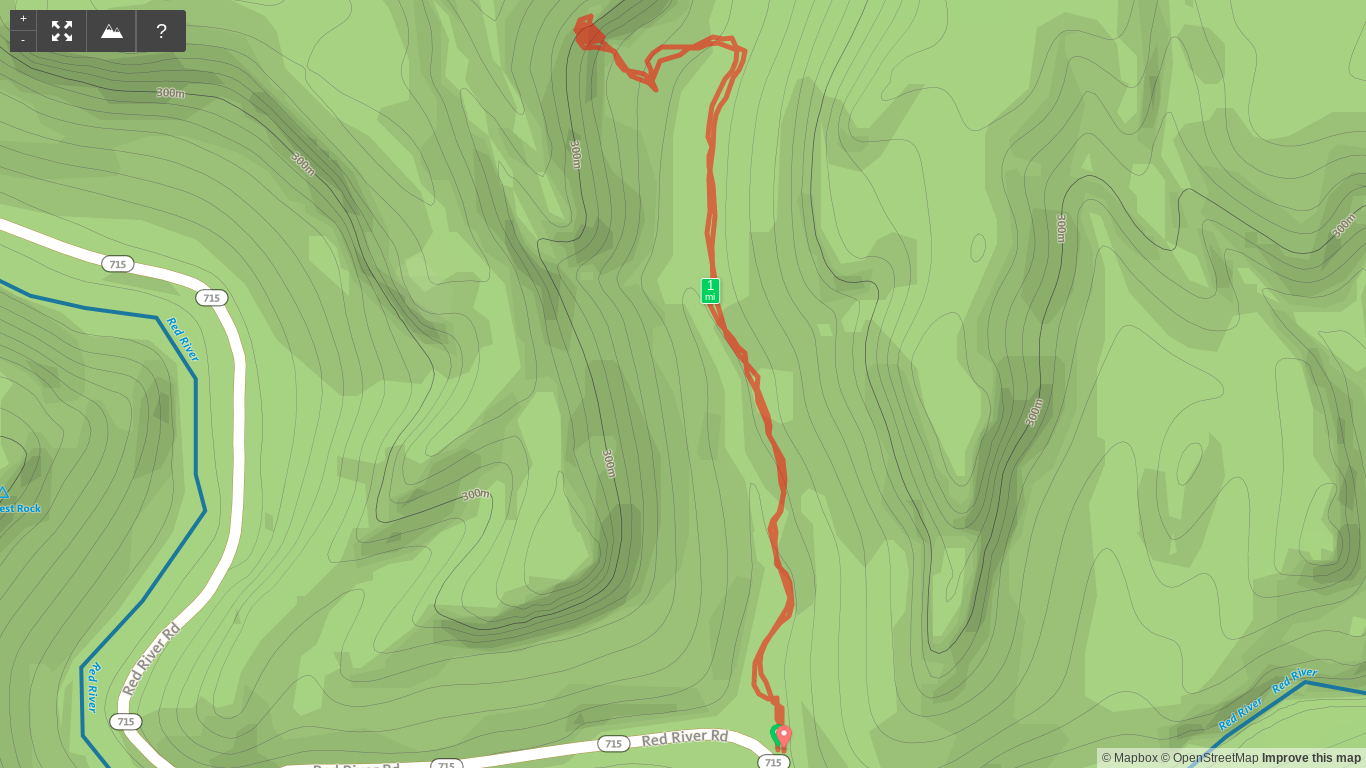 Map of Hopewell Arch Out and Back Hike - Kentucky Hiker Project.png