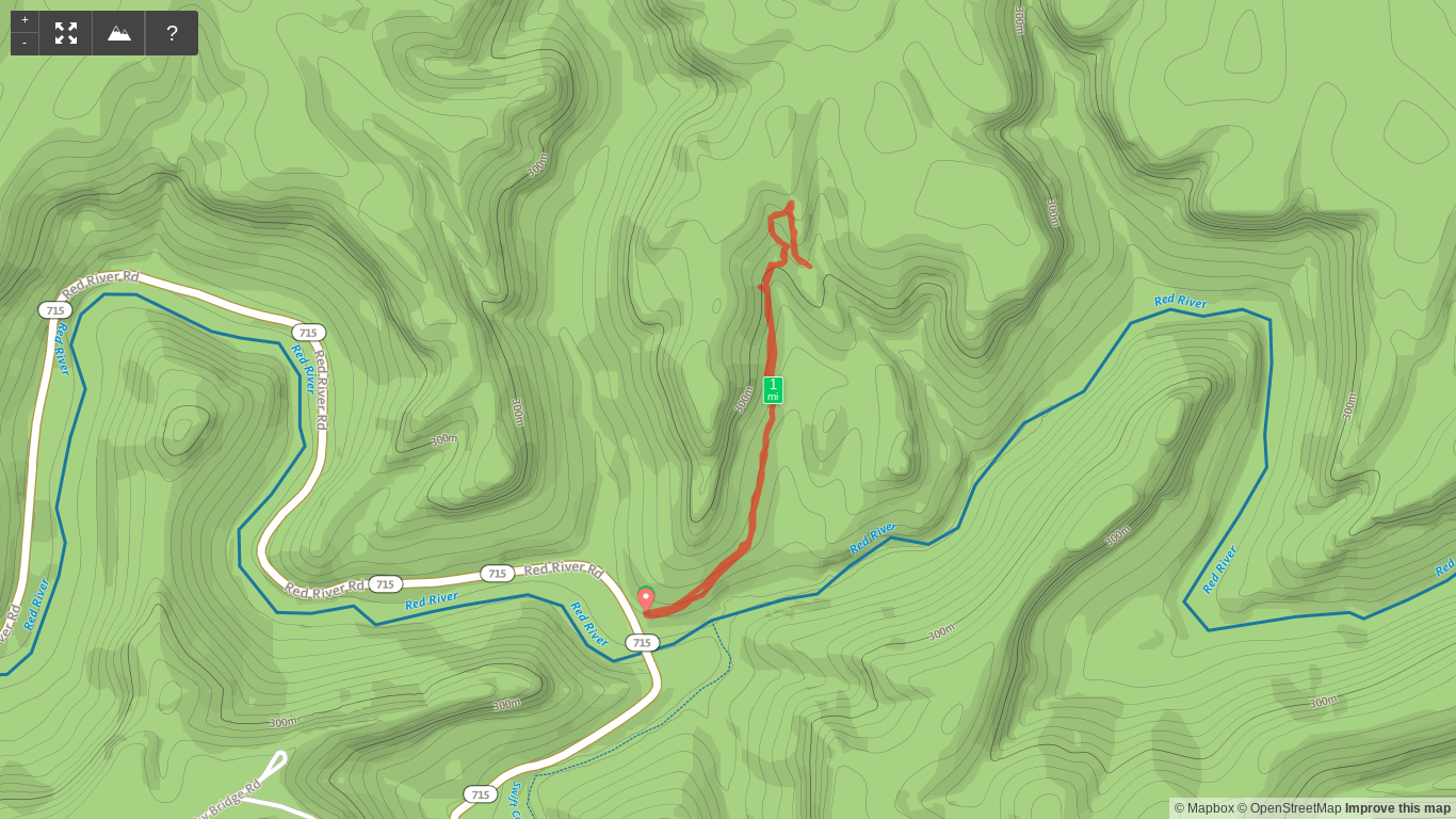 Map of Unicorn Arch and Osborne Bend Arch Out and Back Hike - Kentucky Hiker Project.png