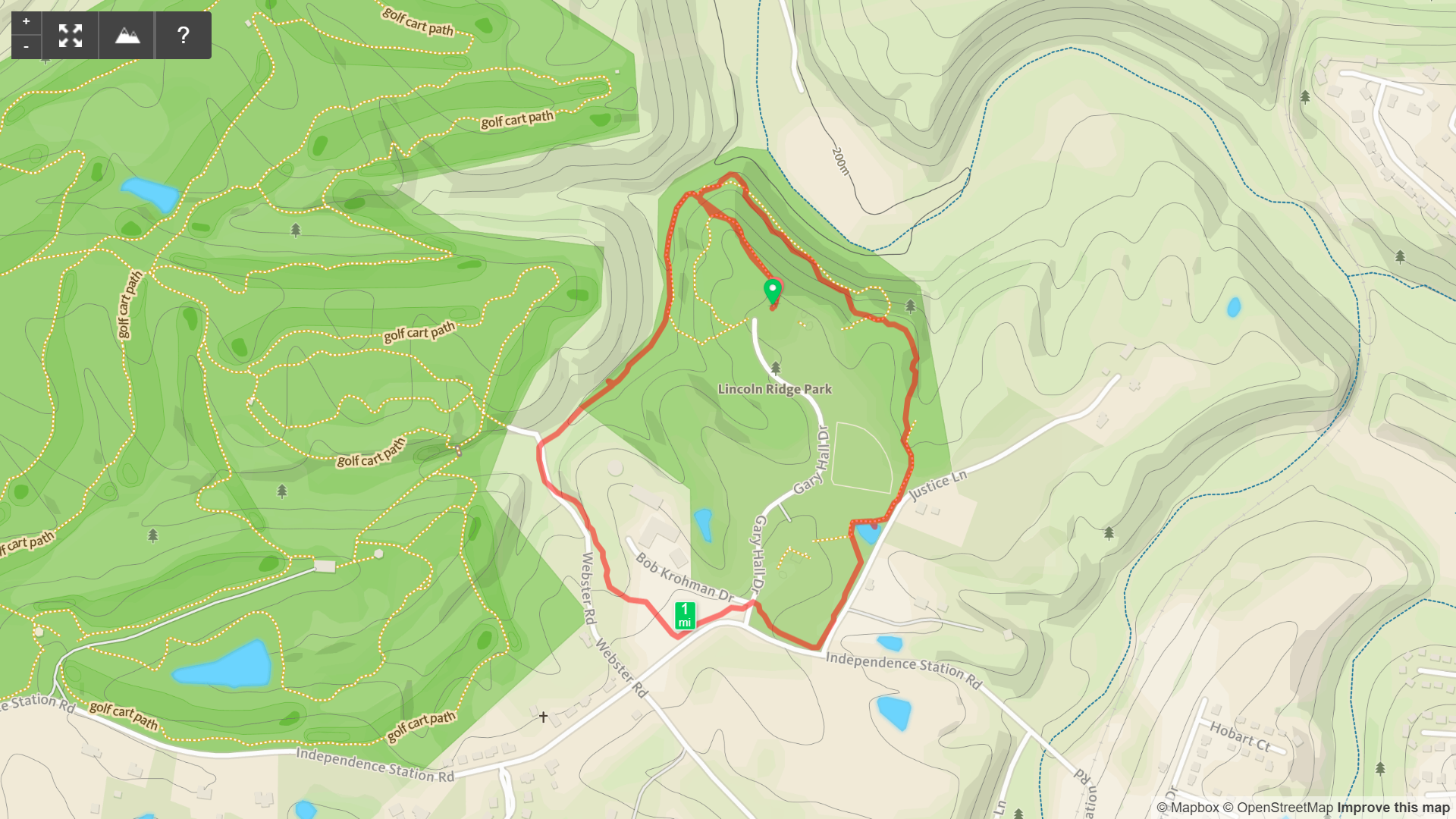 Map of Lincoln Ridge Park Loop Hike - Kentucky Hiker Project.png